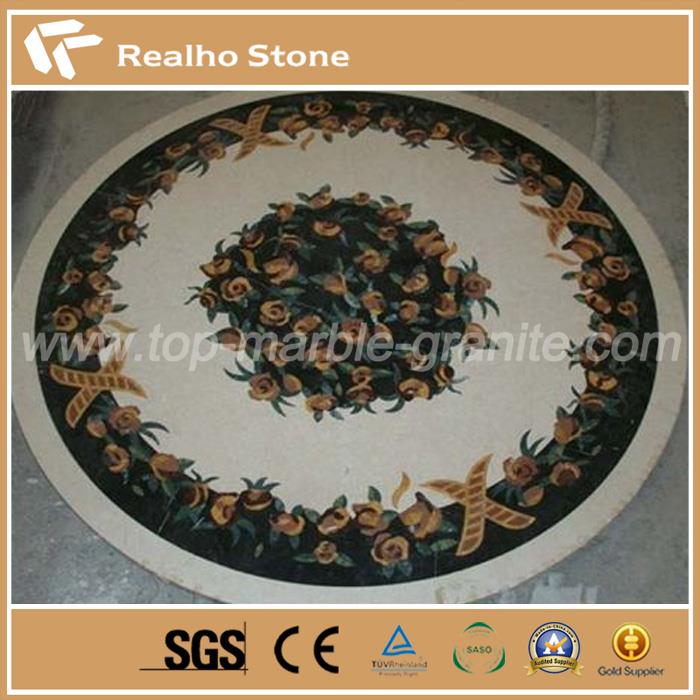 Customized Granite Waterjet Patterns Floor Tiles