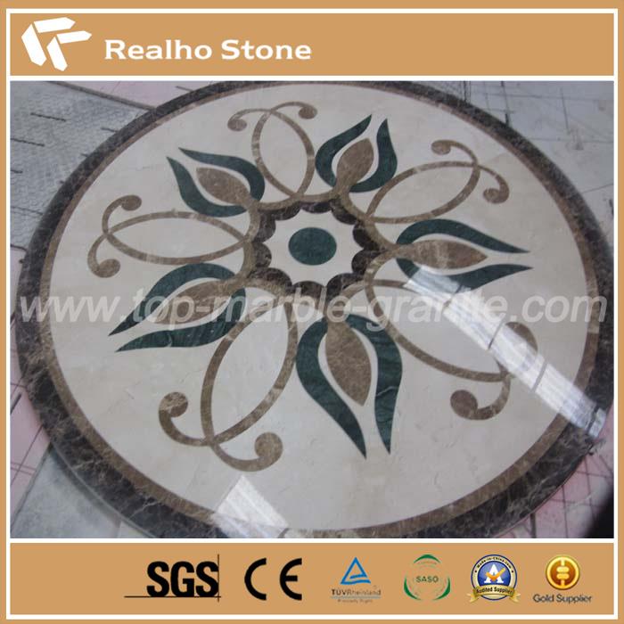 Customized Granite Waterjet Patterns Floor Tiles