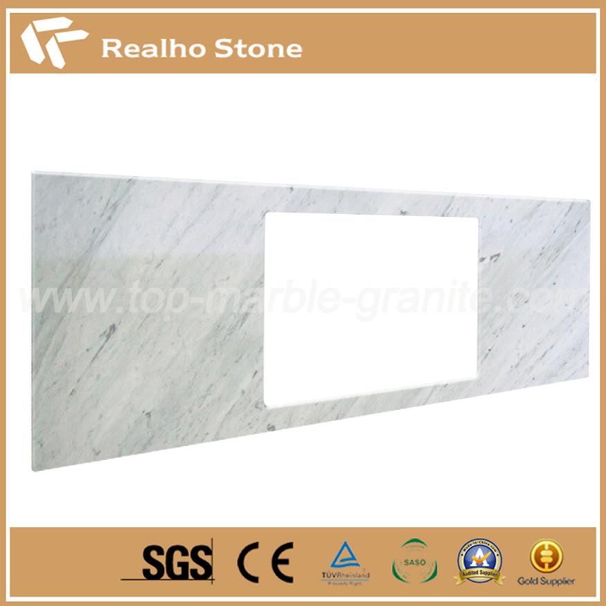 Carrara White Kitchen Countertop with sink cut.jpg Carrara White Kitchen Countertop with sink cut.jpg