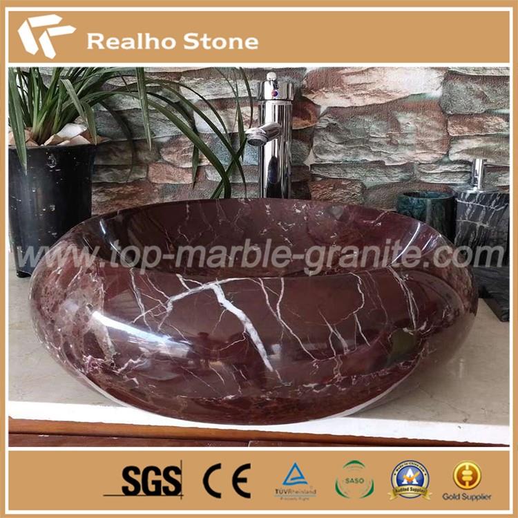 Red Marble Bathroom Sink