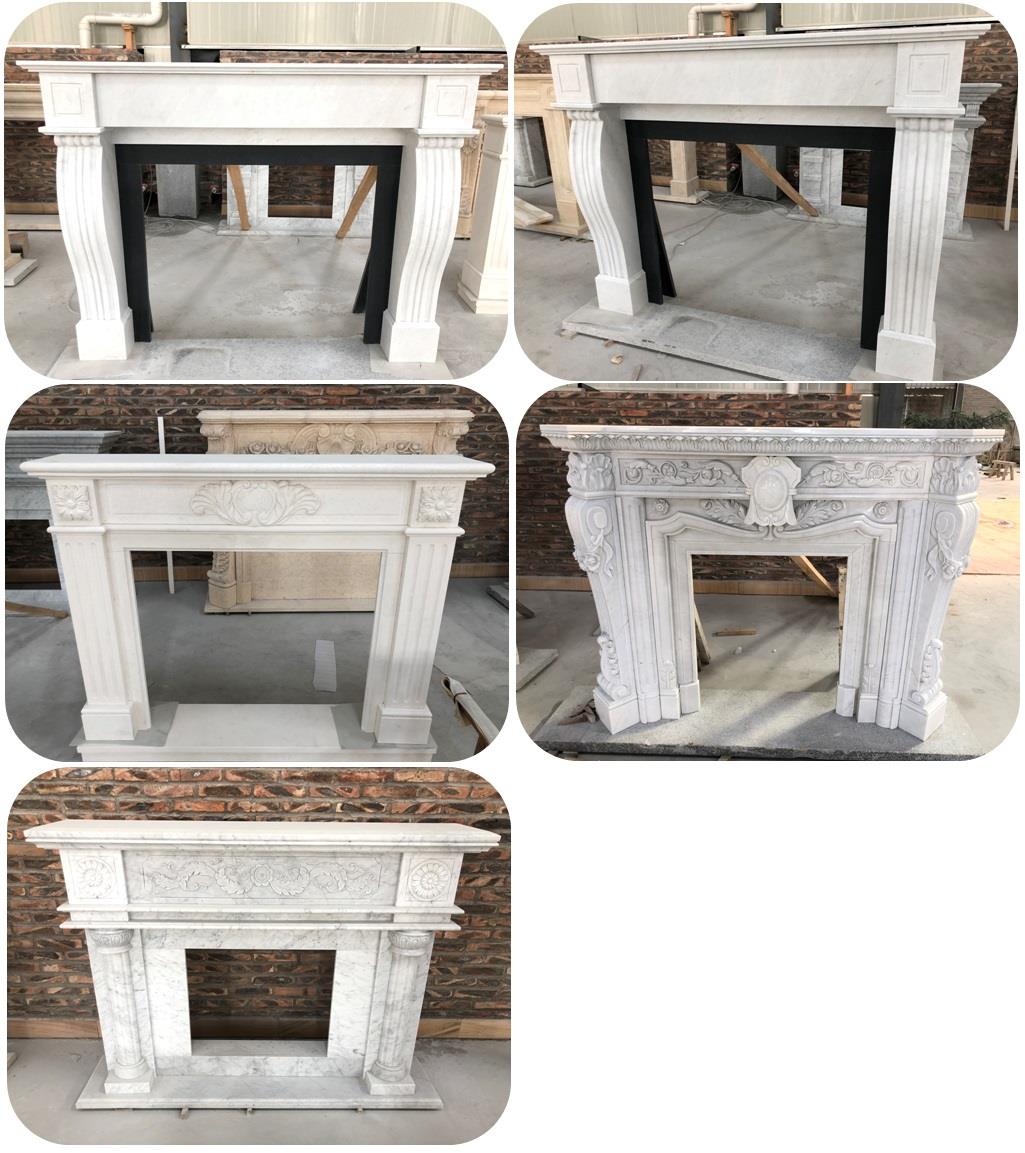 white marble fireplace mantel