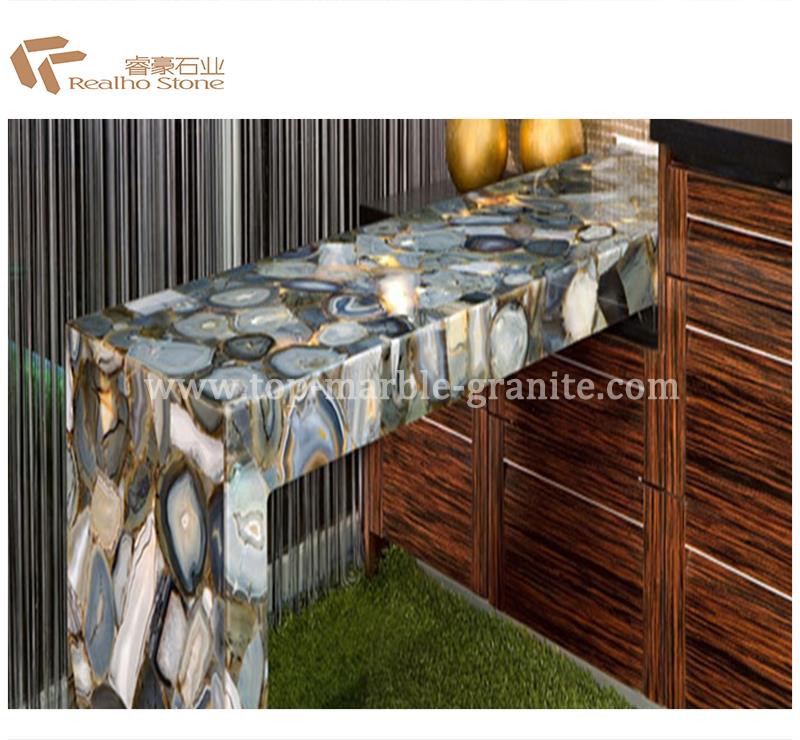 Grey agate bar top