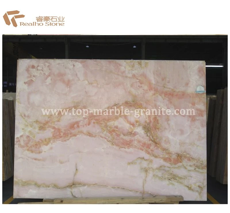 pink onyx marble slab