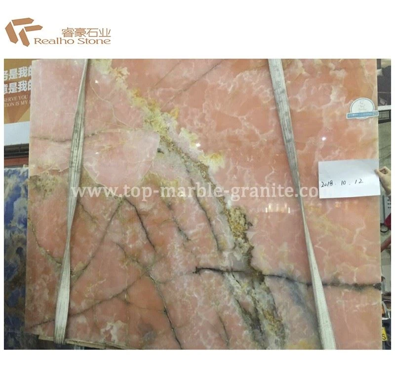 pink onyx slab