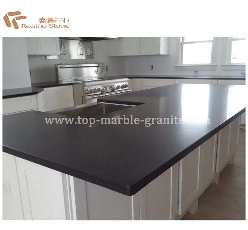 Black Granite Countertop with Single Sink Hole
