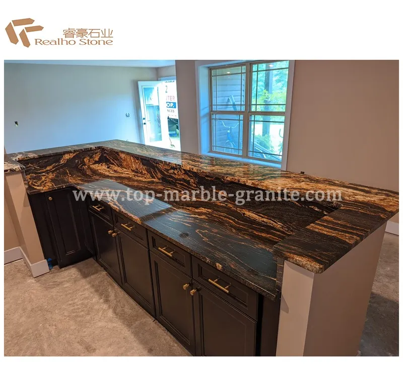 black granite kitchen countertop