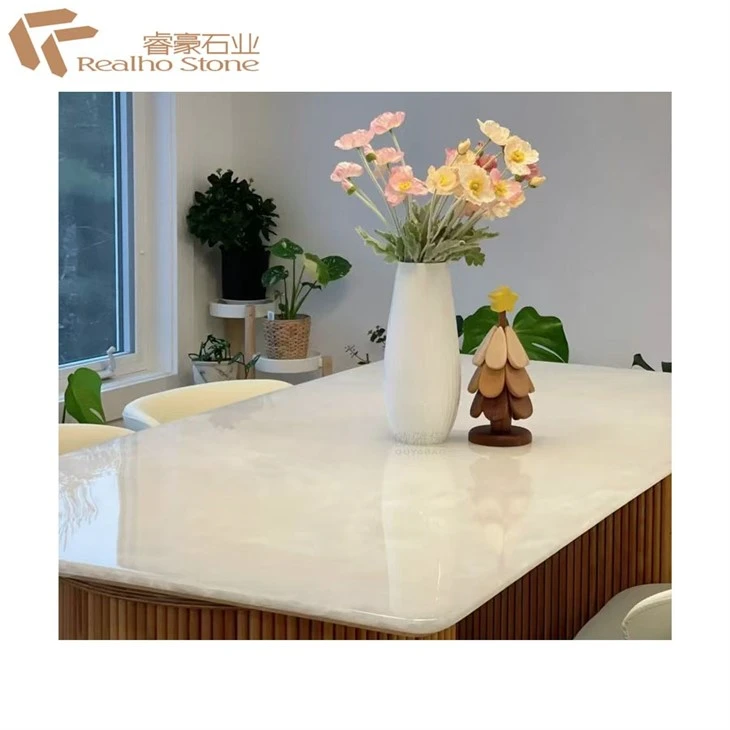 White Crystal Natural Stone Countertop Bar Top Table Top Island Top suppliers