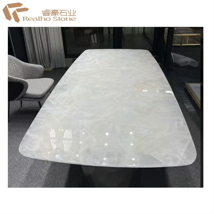White Crystal Natural Stone Countertop Bar Top Table Top Island Top best