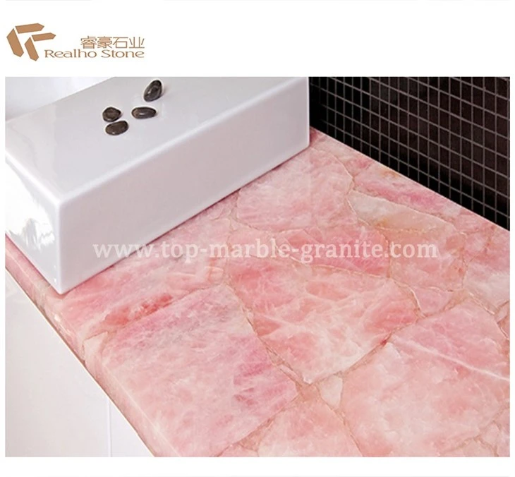 Factory Price Pink Crystal Quartzite For Sale