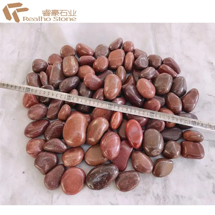 sheets of pebbles stone road paving