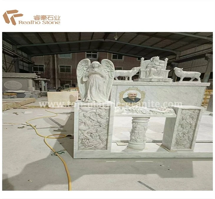 White Marble Headstone For Sale