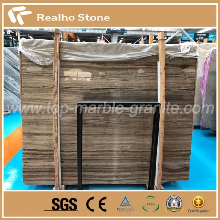 Seattle Coffee Brown Wood Marble Slabs