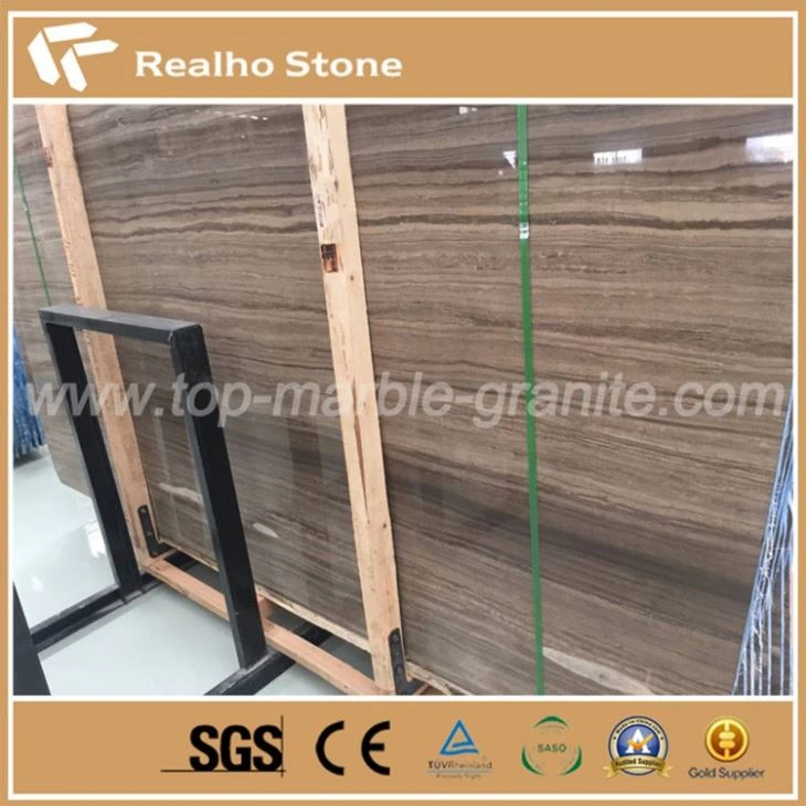 Seattle Coffee Brown Wood Marble Slabs