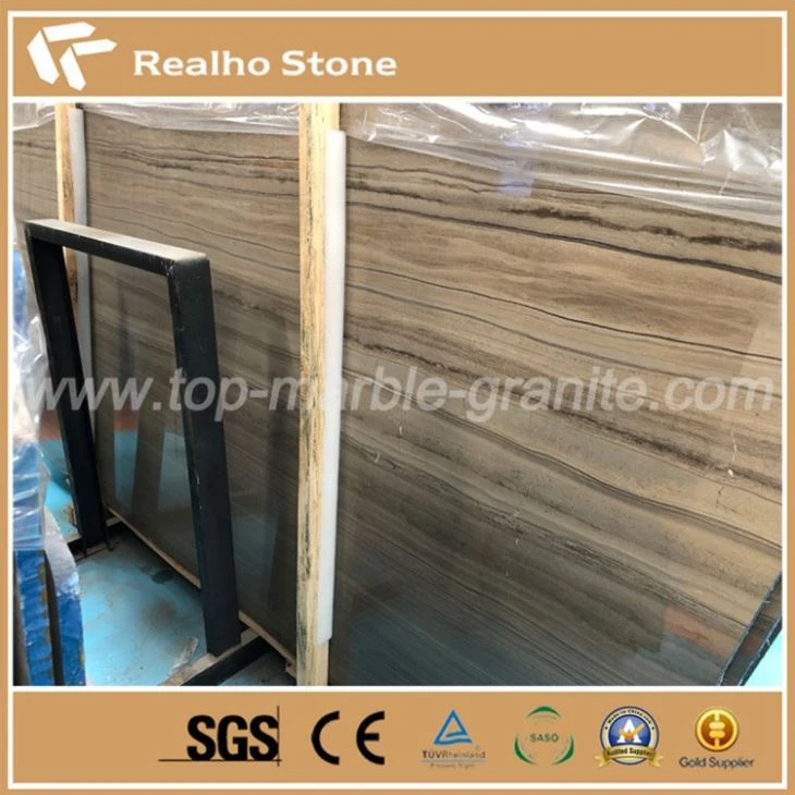 Seattle Coffee Brown Wood Marble Slabs