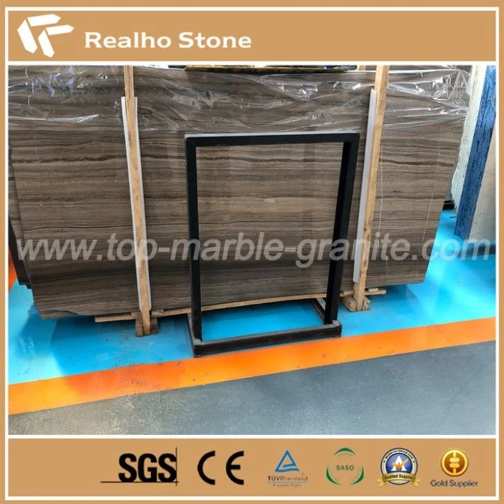 Seattle Coffee Brown Wood Marble Slabs