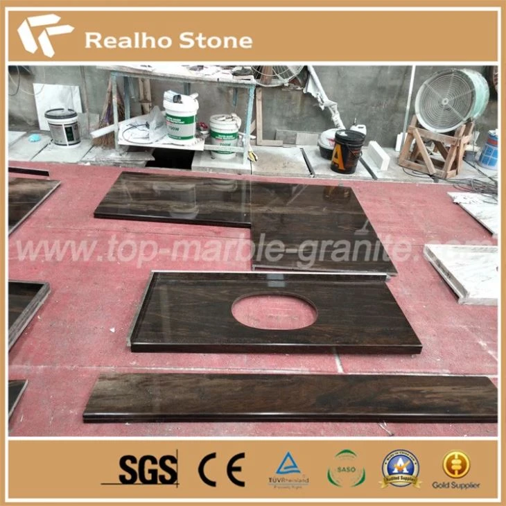 Honed Finish Galaxy Brown Granite Slabs
