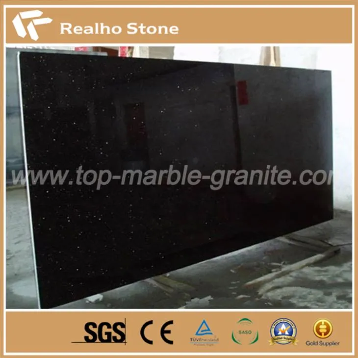 Indian Black Galaxy Granite Countertop