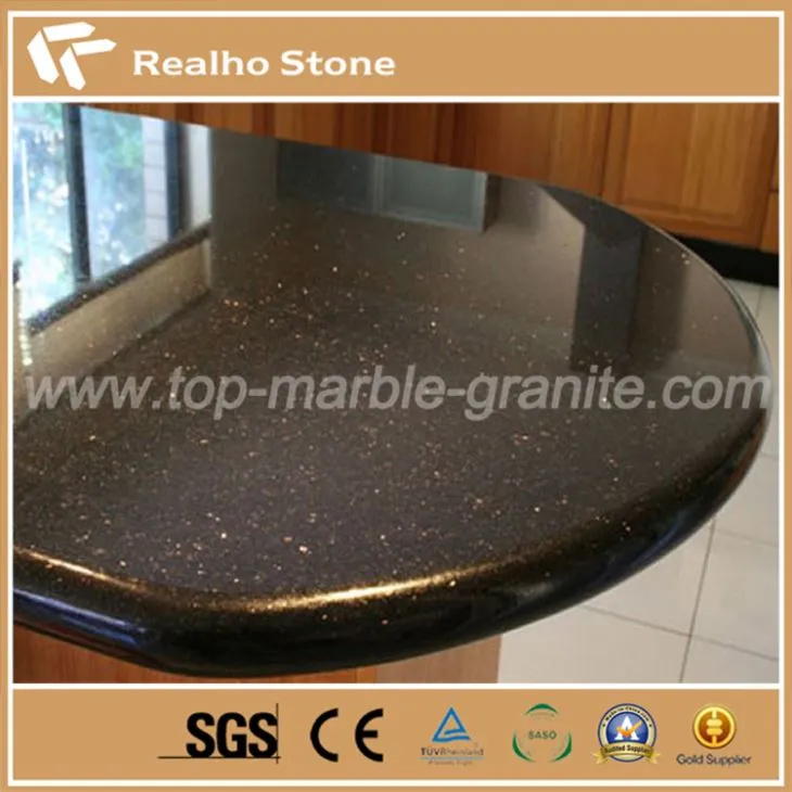 Indian Black Galaxy Granite Countertop