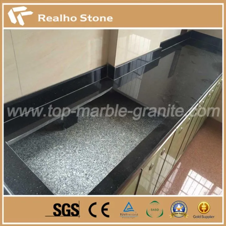 Indian Black Galaxy Granite Countertop