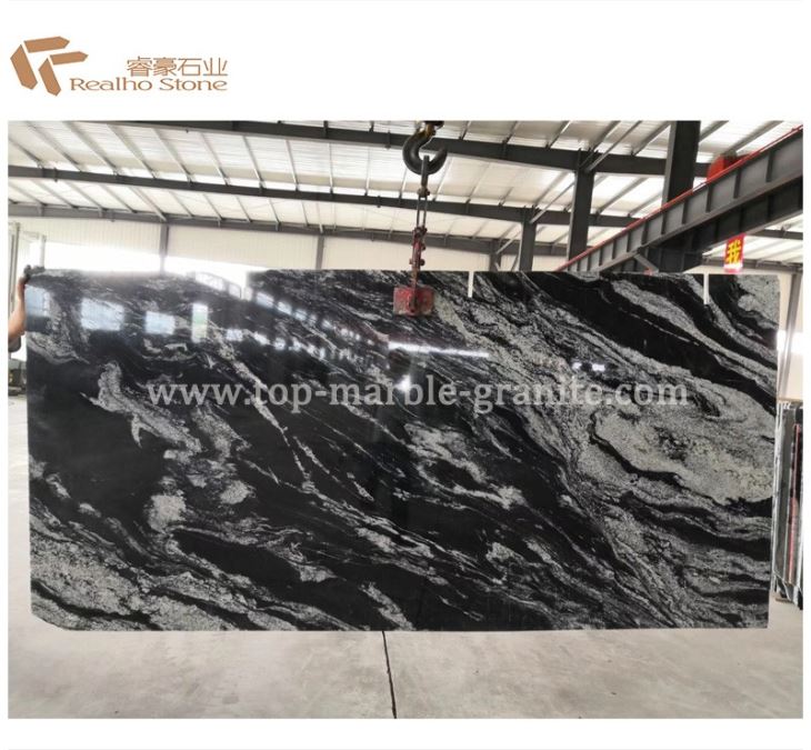 G398 Royal Ballet Cosmic Black Granite Slabs
