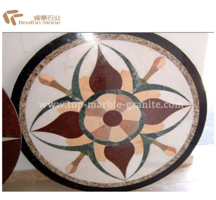 Flower marble circle pattern