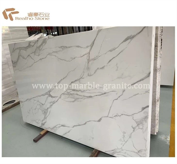 calacatta white nano glass stone countertop