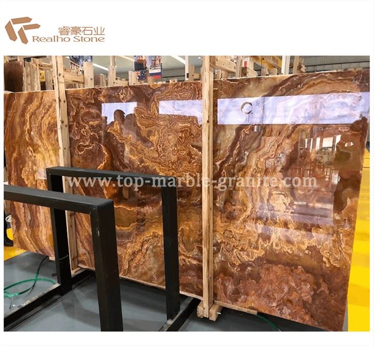 Turkey Tiger Onyx Slab Floor And Table